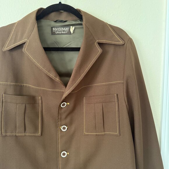 Vintage 70's Silverado Suburban Look Rough Rider California Brown Western Suit - Picture 3 of 12